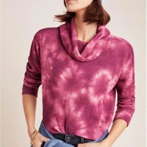 Anthropologie Maeve‎ Ainsley Thermal Turtleneck Berry Size XS